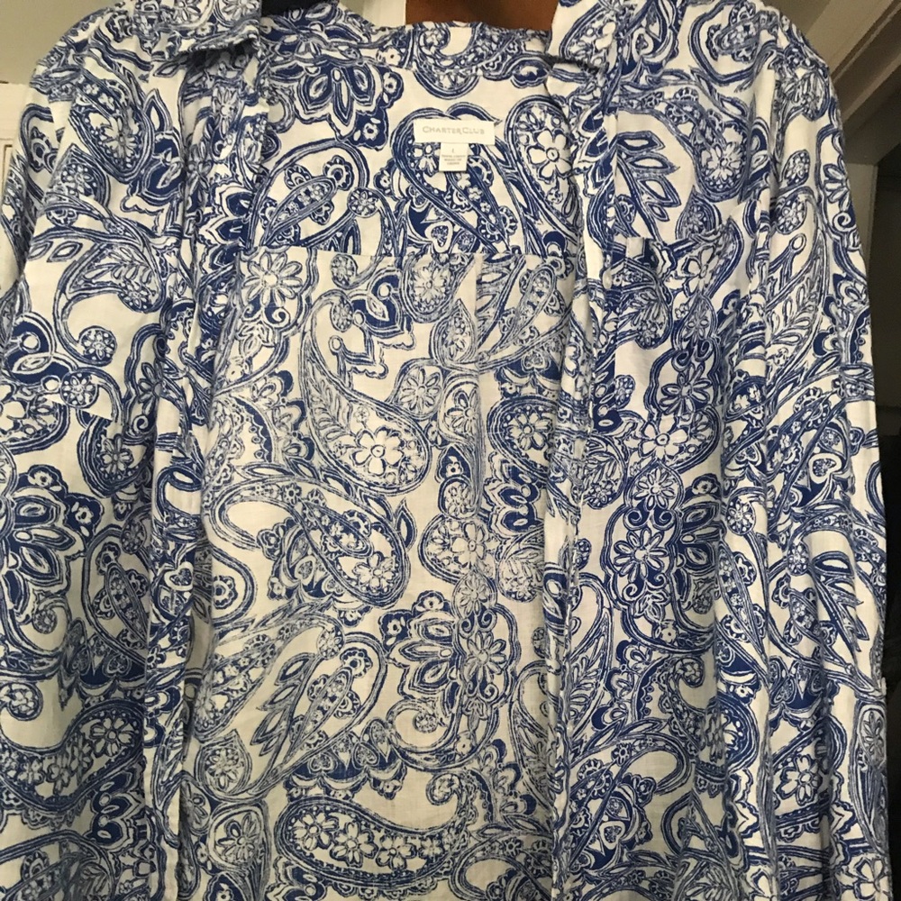 Macy’s Women’s Charter Club Button Down Shirt